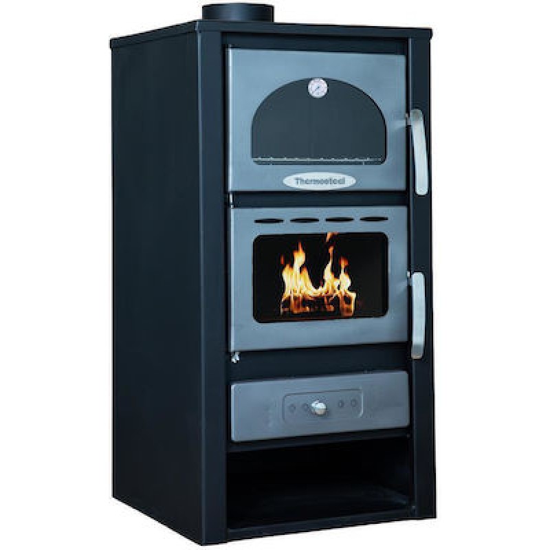 Thermosteel X70 χαλύβδινη ξυλόσομπα με φούρνο 15,5kw   Ύψος: 930mm Πλάτος: 570mm Βάθος: 535mm