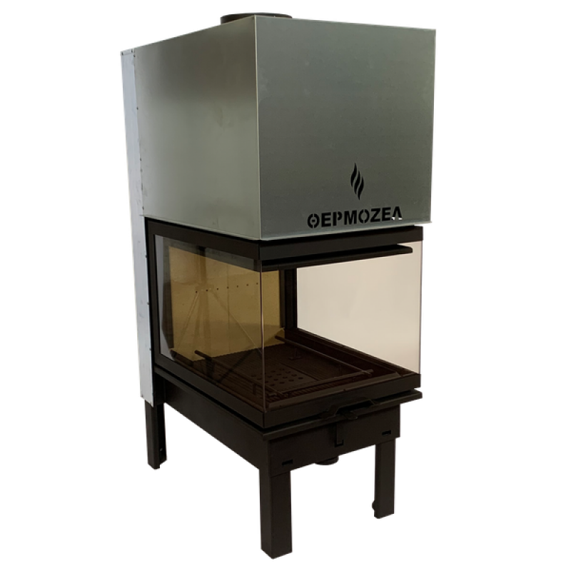 Ενεργειακό Τζάκι Ξύλου  Πανοραμικό AERO U BLACK SHORT 75   ( T891  ) 16 kw  ΕΞΩΤ. Π.63 x B.95 x Y.165