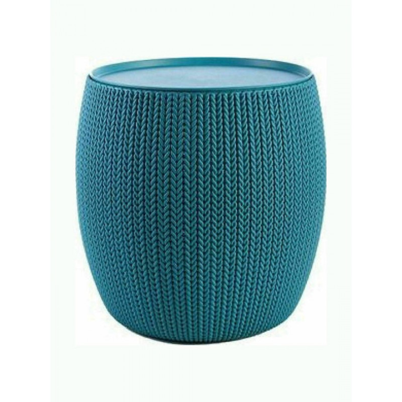 Πλαστικό Σκαμπό Εξωτερικού Χώρου Knit Μπλε 40.6x40.6x41.3εκ. ΚΩΔΙΚΟΣ  26.00141 