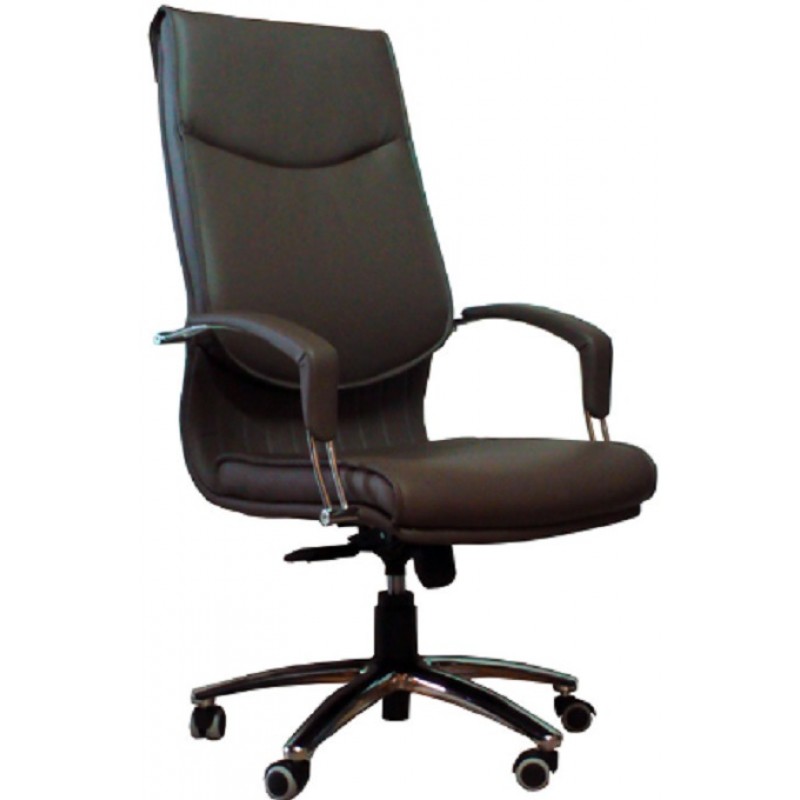 Thesis  Queen ans king  Πολυθρόνα γραφείου με μηχανισμό multiblock πέντε θέσεων - ΜΑΥΡΗ ΔΕΡΜΑΤΙΝΗ  52*52*112/122