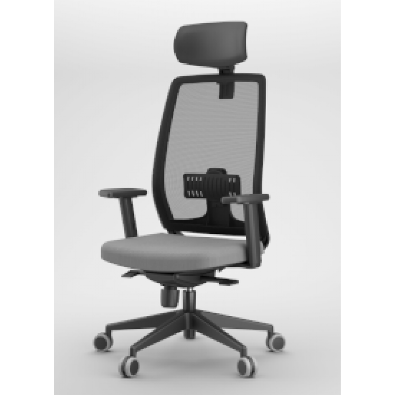  BROW Πολυθρόνα γραφείου με δύχτι και δερματίνη μηχανισμό ανάκλησης  synchro