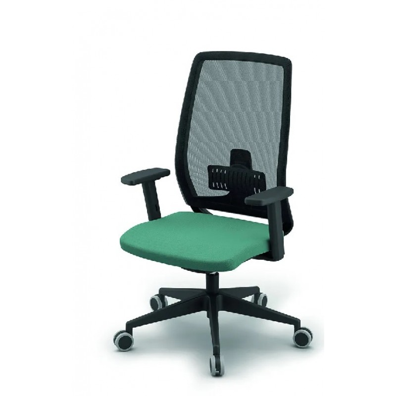  BROW  SMALL  22 Πολυθρόνα  εργασίας  γραφείου με δυχτι και  δερματίνη μηχανισμό ανάκλησης  synchro   