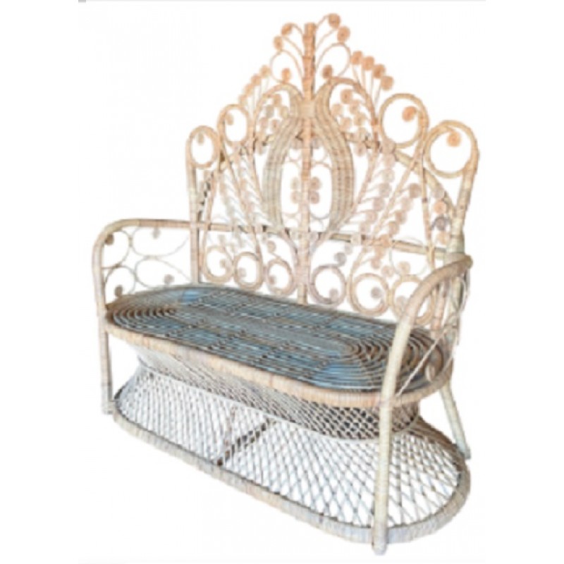 Καναπές διθέσιος Peacock από φυσικό Rattan  - JK 240318-31 Διάσταση προϊόντος: 112X55X167H