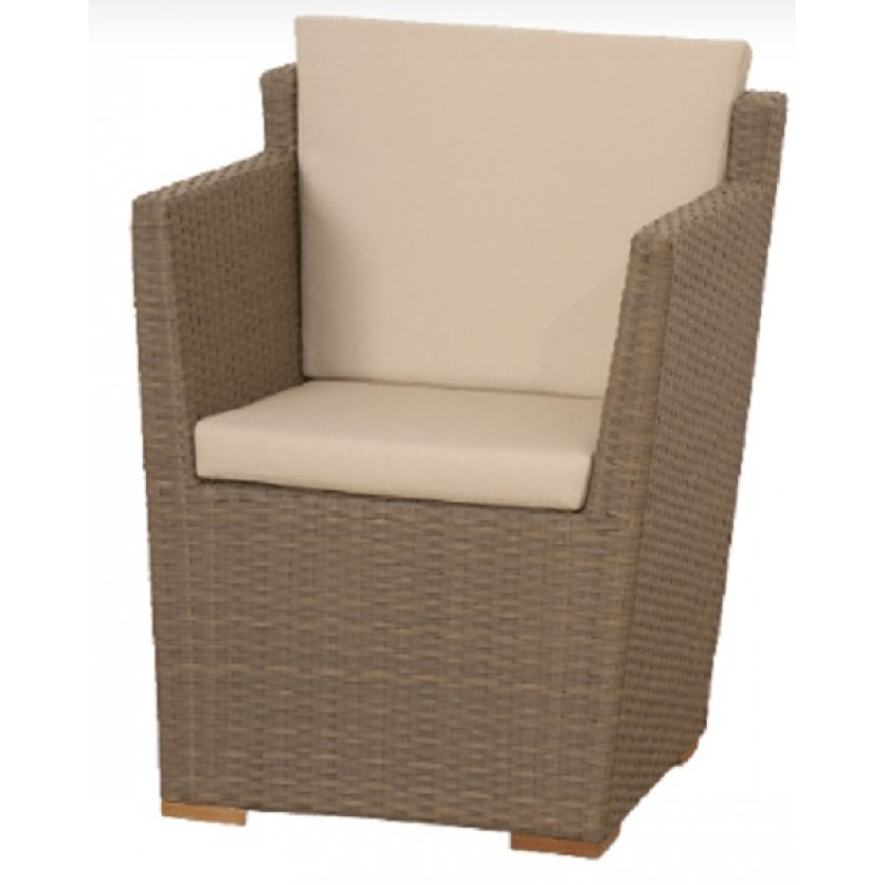 JK VIVA ΠΟΛ  Πολυθρόνα  (Συνθετικό rattan της viro) με μαξιλάρι 61Χ80Χ58