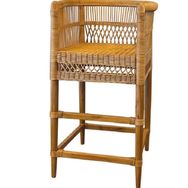 ΣΚΑΜΠΟ  ΦΥΣΙΚΟ ΡΑΤΤΑΝ ΥΛΙΚΟ - JK  31671 BAR STOOL 77 φαρδοσ *57 βαθοσ *75 υψος  