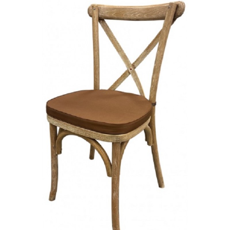 CROSSBACK WOOD με μαξιλάρι κωδικος 7270   Πλάτος  41cm Μήκος  41cm ύψος: 45/90cm