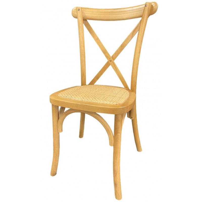 CROSSBACK WOOD RATTAN chiavari stackable, στοιβαζόμενη καρέκλα κωδικος 7100   Πλάτος  41cm Μήκος  41cm ύψος: 45/90cm