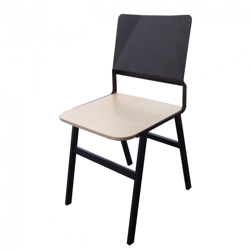 TS-389 - Μεταλλική Καρέκλα 389 με έδρα από ξύλο πλακάζ. 41x55x82cm