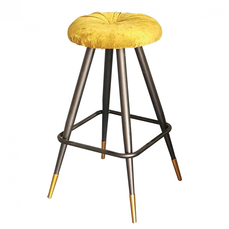 TS-587 - Μεταλλικό Σκαμπό Μπαρ 587 με τεχνόδερμα η ύφασμα. 40x40x73cm