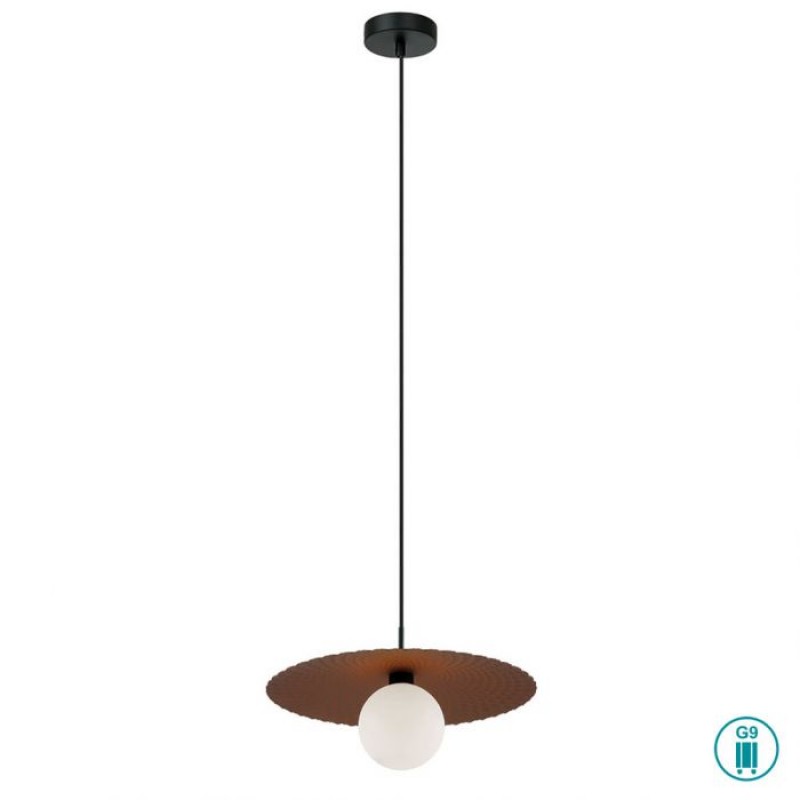 Viokef Nina Μοντέρνο Κρεμαστό Φωτιστικό Μονόφωτο με Ντουί G9 σε Χάλκινο Χρώμα Κωδικός: 4246501