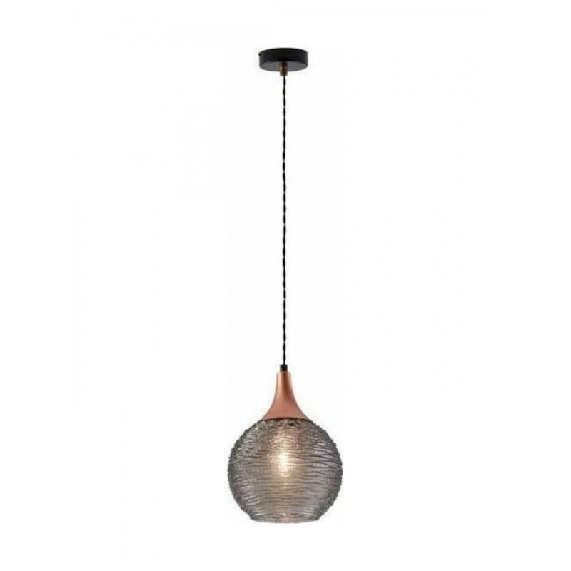 Viokef Fiona Vintage Κρεμαστό Φωτιστικό Μονόφωτο με Ντουί E27 σε Χάλκινο Χρώμα Κωδικός: 3089301