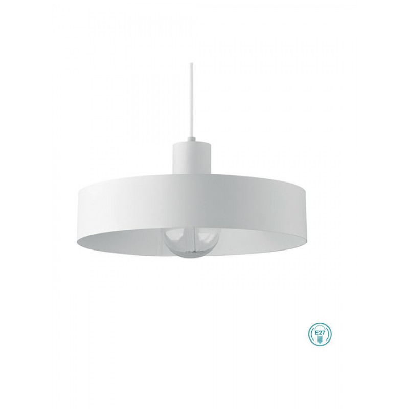 Viokef Norton Μοντέρνο Κρεμαστό Φωτιστικό Μονόφωτο με Ντουί E27 σε Λευκό Χρώμα Κωδικός: 4184800