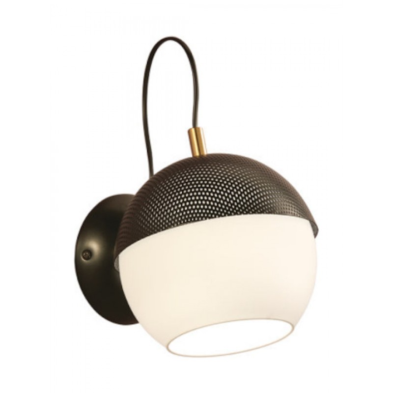 Viokef Brody Μοντέρνο Φωτιστικό Τοίχου με Ντουί E27 σε Μαύρο Χρώμα Πλάτους 18.5cm Κωδικός: 3098000