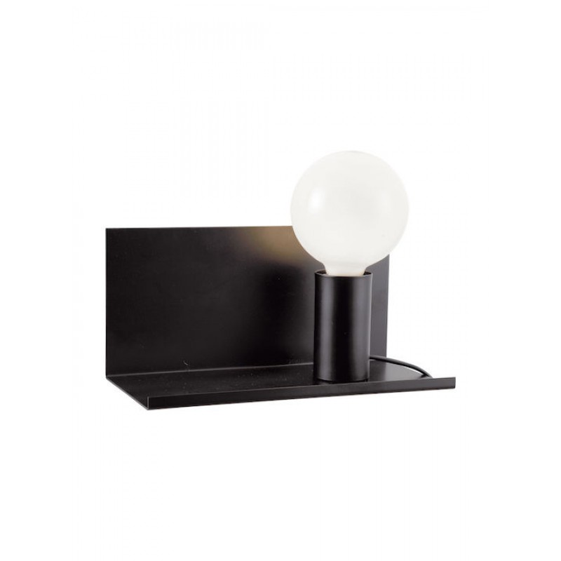 Viokef Simi Μοντέρνο Φωτιστικό Τοίχου με Ντουί E27 σε Μαύρο Χρώμα Πλάτους 25cm Κωδικός: 4231901