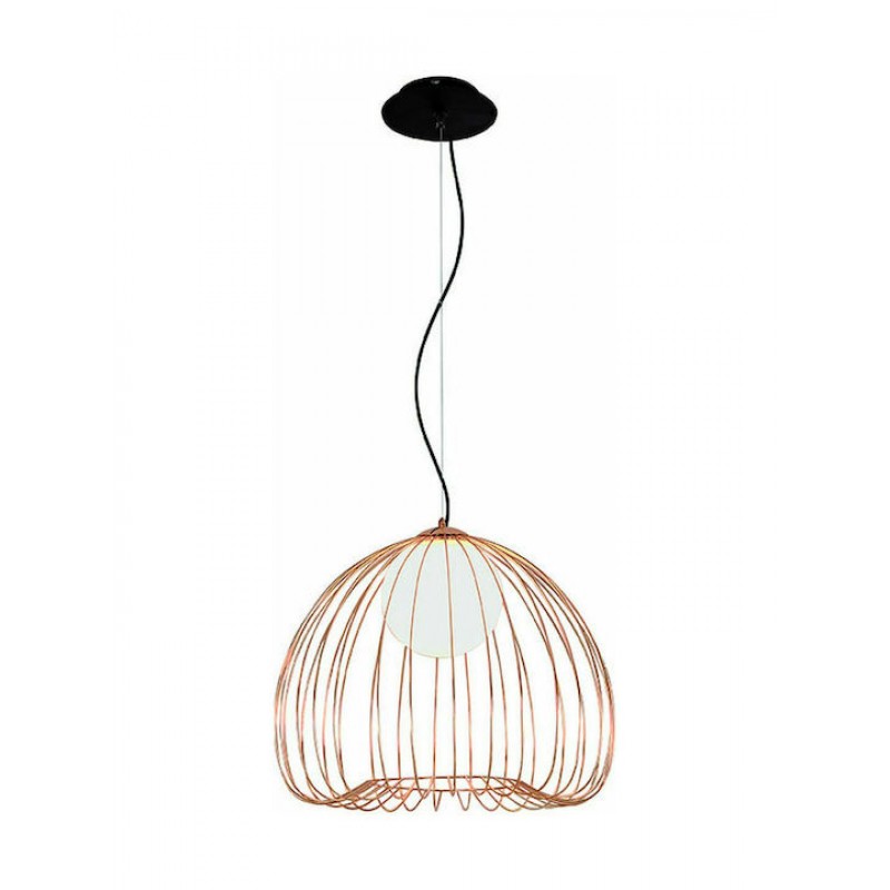 Viokef Levik Μοντέρνο Κρεμαστό Φωτιστικό Μονόφωτο Καμπάνα με Ντουί G9 σε Μαύρο Χρώμα Κωδικός: 4195400