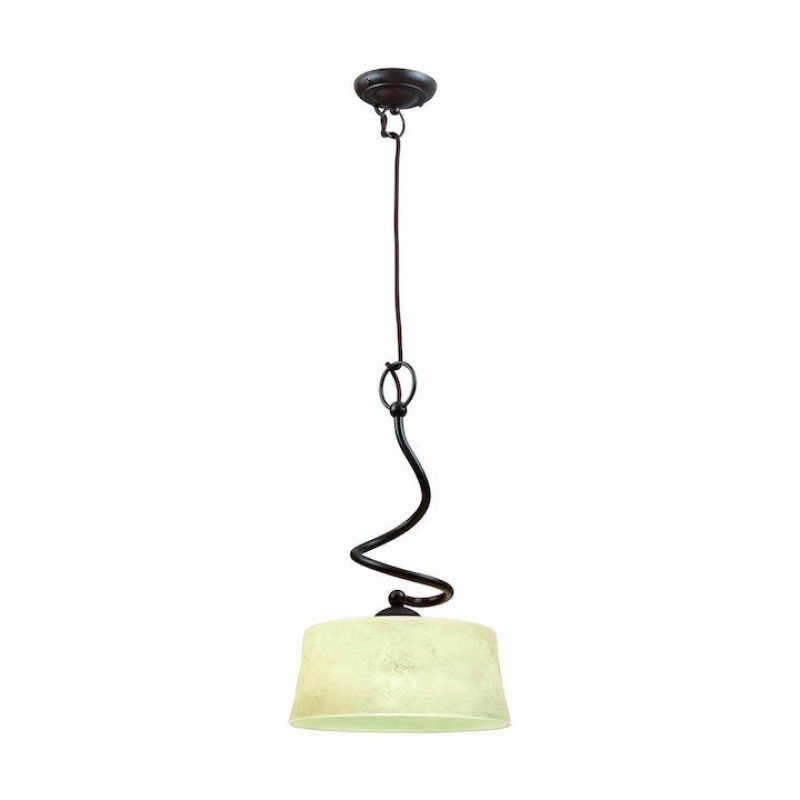 Viokef Simona Κλασικό Κρεμαστό Φωτιστικό Μονόφωτο με Ντουί E27 σε Μπεζ Χρώμα Κωδικός: 466900