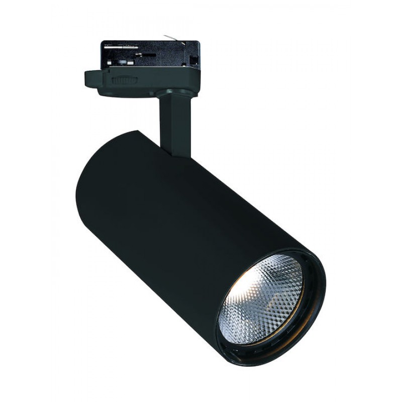 Viokef Μαύρο Nestor Track Μονό Σποτ με Ενσωματωμένο LED και Θερμό Φως σε Μαύρο Χρώμα Κωδικός: 4214801