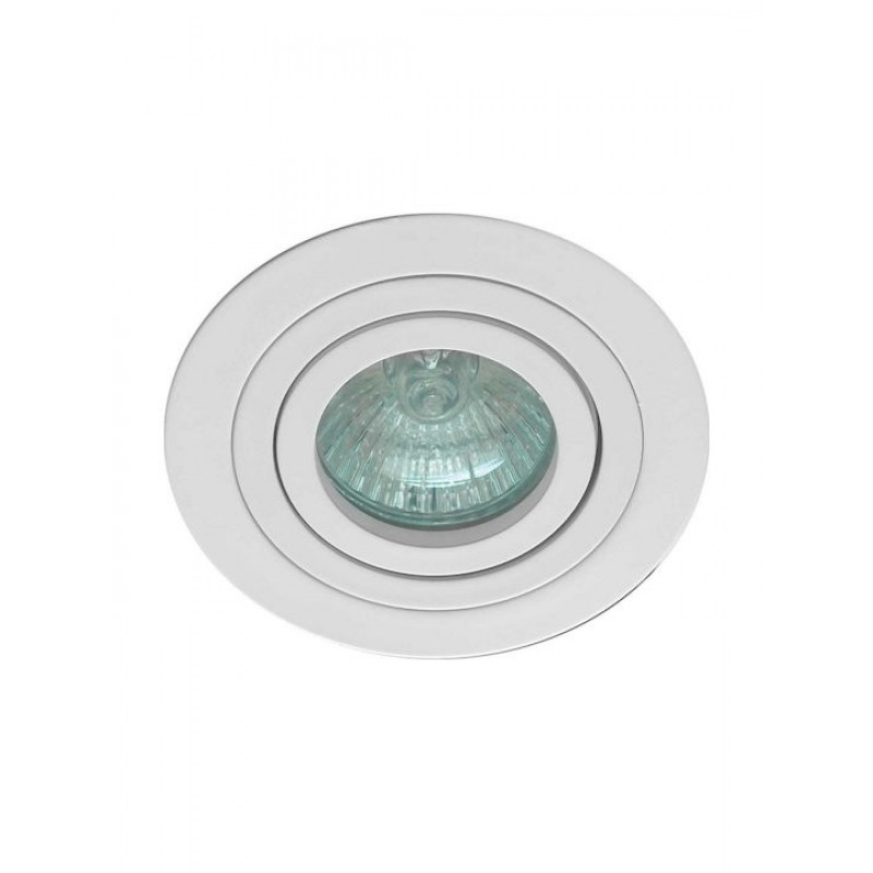 Viokef Richard Στρογγυλό Μεταλλικό Χωνευτό Σποτ με Ντουί GU10 Κινούμενο σε Λευκό χρώμα 9.2x9.2cm Κωδικός: 4106401