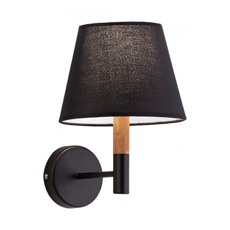 Viokef Villy Κλασικό Φωτιστικό Τοίχου με Ντουί E27 σε Μαύρο Χρώμα Πλάτους 26cm Κωδικός: 4167901