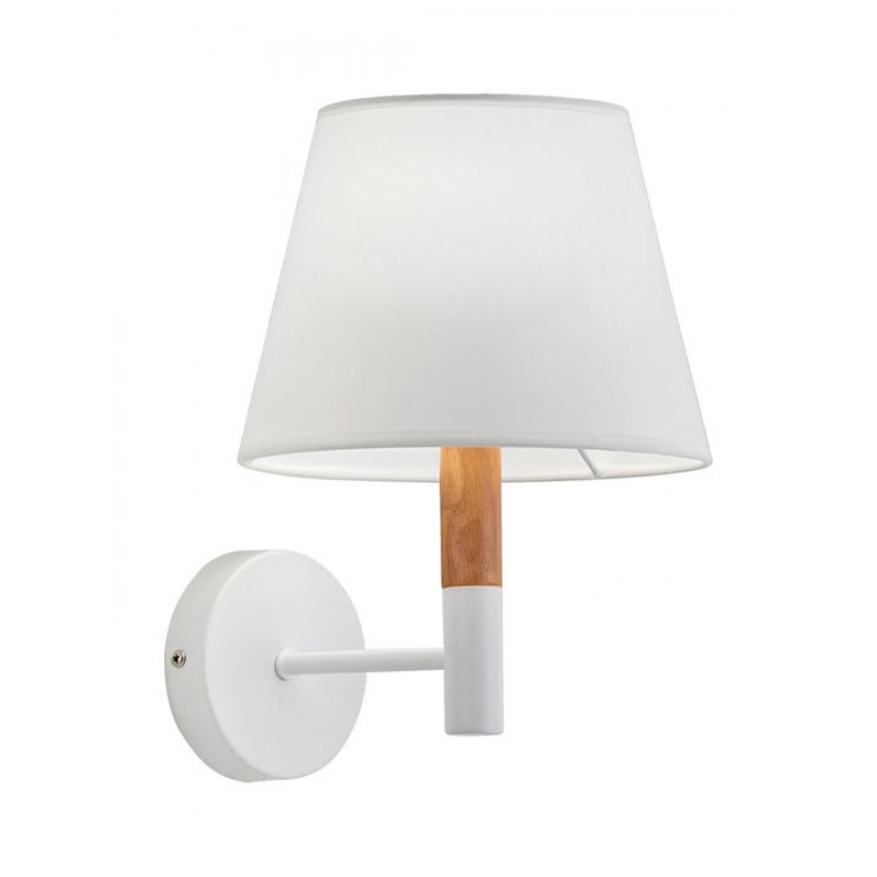 Viokef Villy Κλασικό Φωτιστικό Τοίχου με Ντουί E27 σε Λευκό Χρώμα Πλάτους 20cm Κωδικός: 4167900