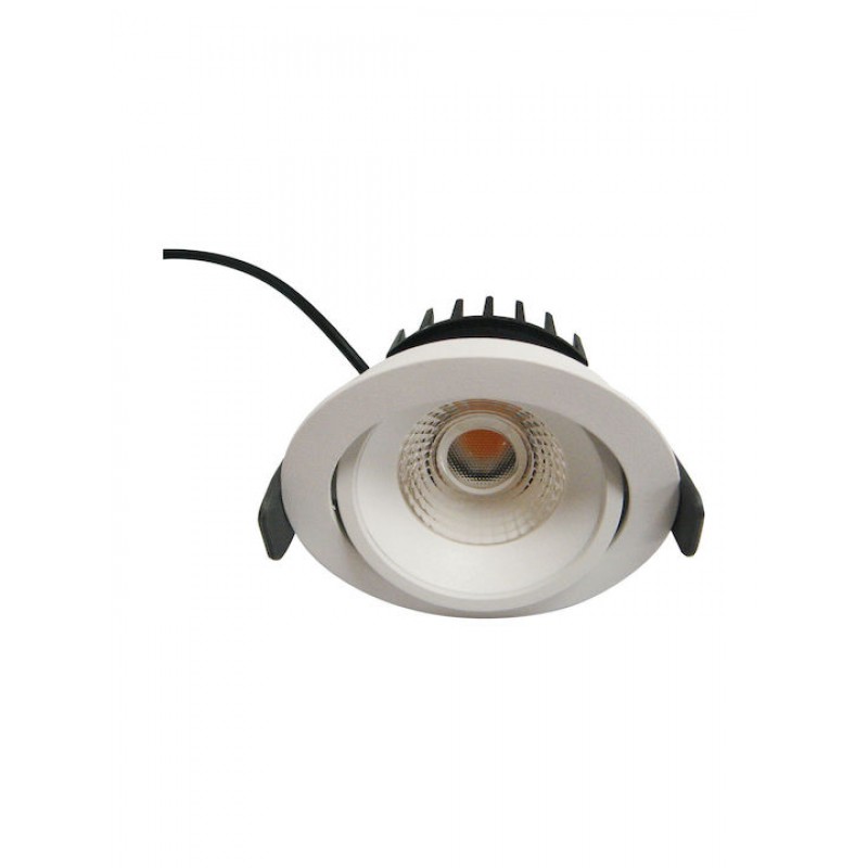 Viokef Στρογγυλό Μεταλλικό Πλαίσιο για Σποτ σε Λευκό χρώμα 8.3x9cm Κωδικός: 4219600