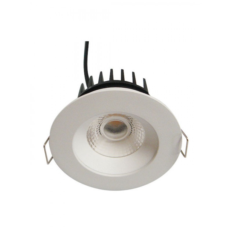 Viokef Στρογγυλό Γύψινο Πλαίσιο για Σποτ σε Λευκό χρώμα 8x8.7cm Κωδικός: 4219500