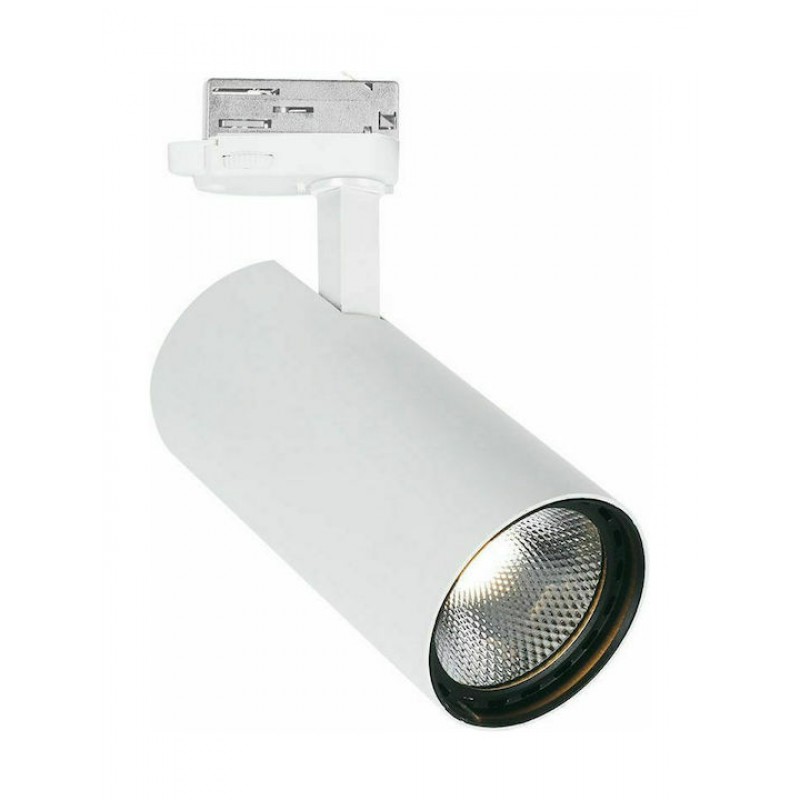 Viokef Λευκό Nestor Track Μονό Σποτ με Ενσωματωμένο LED και Θερμό Φως σε Λευκό Χρώμα Κωδικός: 4214800