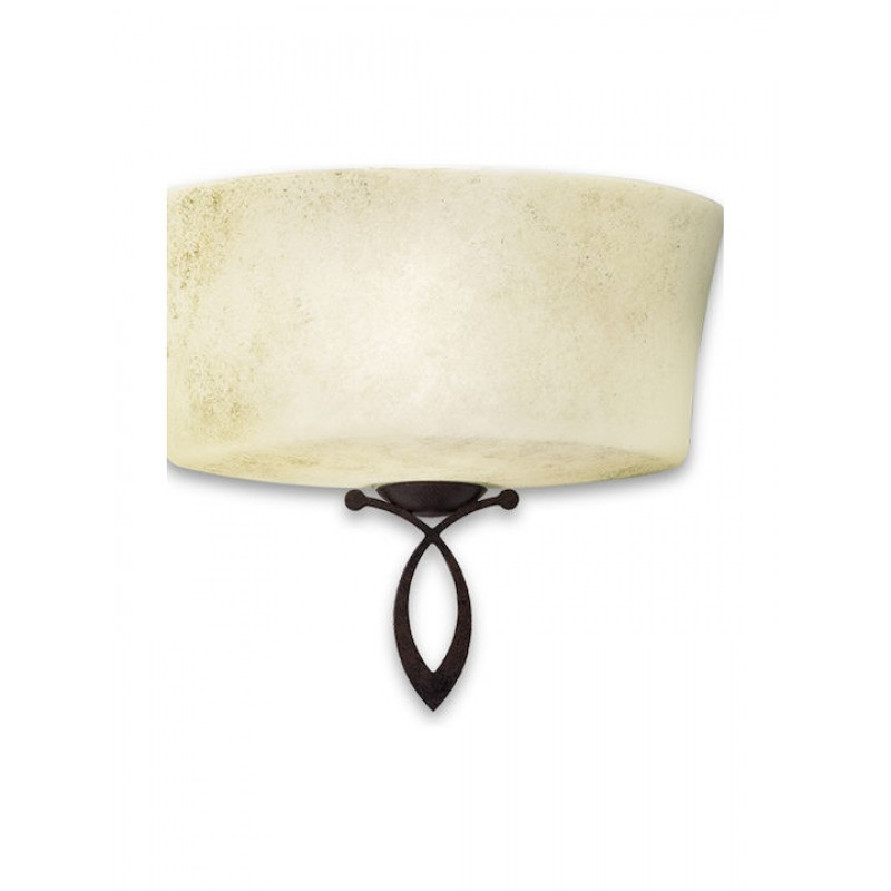 Viokef Simona Vintage Φωτιστικό Τοίχου με Ντουί E27 σε Καφέ Χρώμα Πλάτους 30cm Κωδικός: 467200