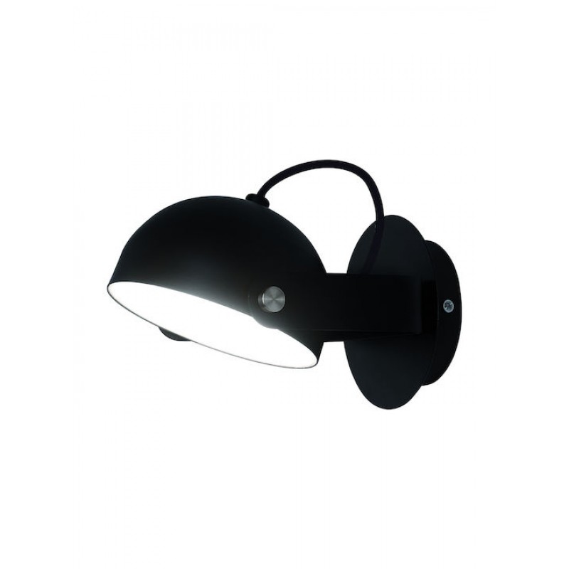 Viokef Hemi Μοντέρνο Φωτιστικό Τοίχου με Ενσωματωμένο LED και Θερμό Λευκό Φως σε Μαύρο Χρώμα Πλάτους 21cm Κωδικός: 4205801