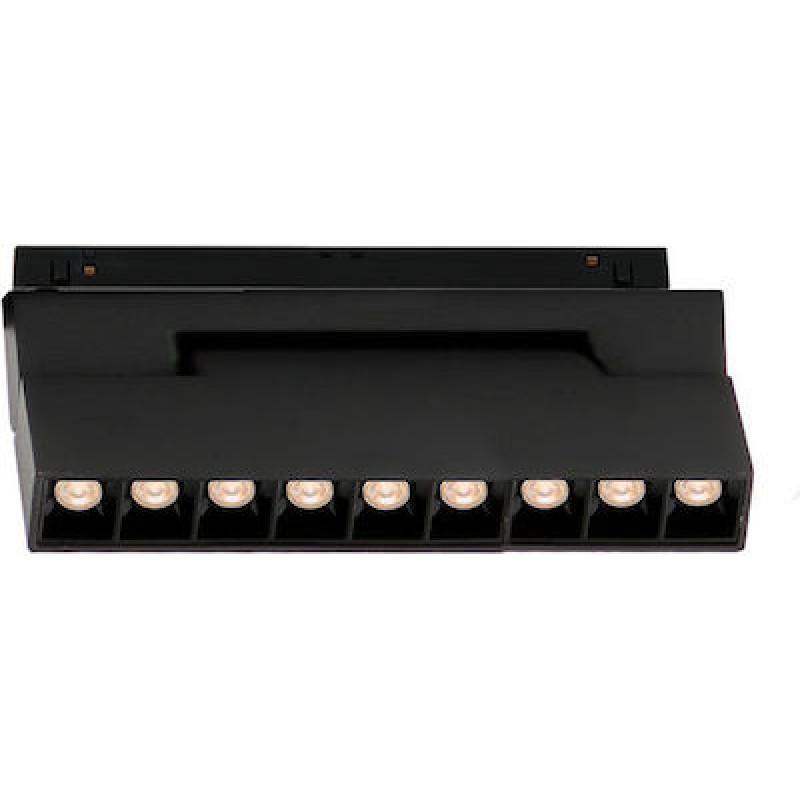 Viokef Magnetic Σποτ με 9 Φώτα, Ενσωματωμένο LED και Θερμό Φως σε Μαύρο Χρώμα Κωδικός: 4244405