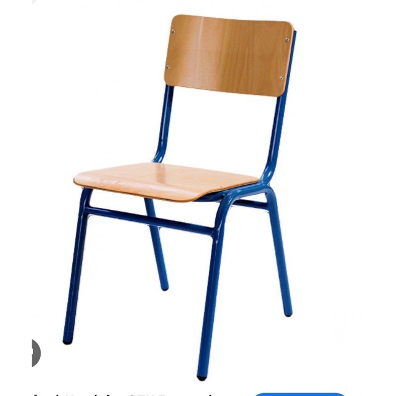 SCHOOL-K333 καρέκλα εξοπλισμού μεταλλική με κάθισμα ξύλο ΧΡΩΜΑ ΕΠΙΛΟΓΗΣ, 43x50x80