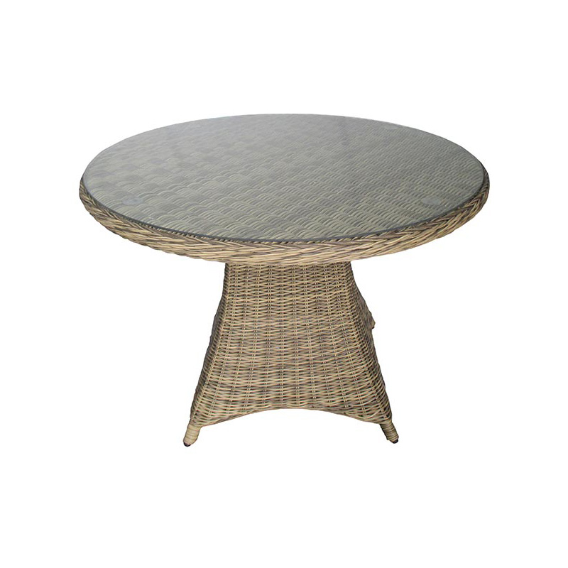 ΤΡΑΠΕΖΙ ΣΤΡΟΓΓΥΛΟ Ø108 ΑΠΟ WICKER-RATTAN SANTA 5195 G