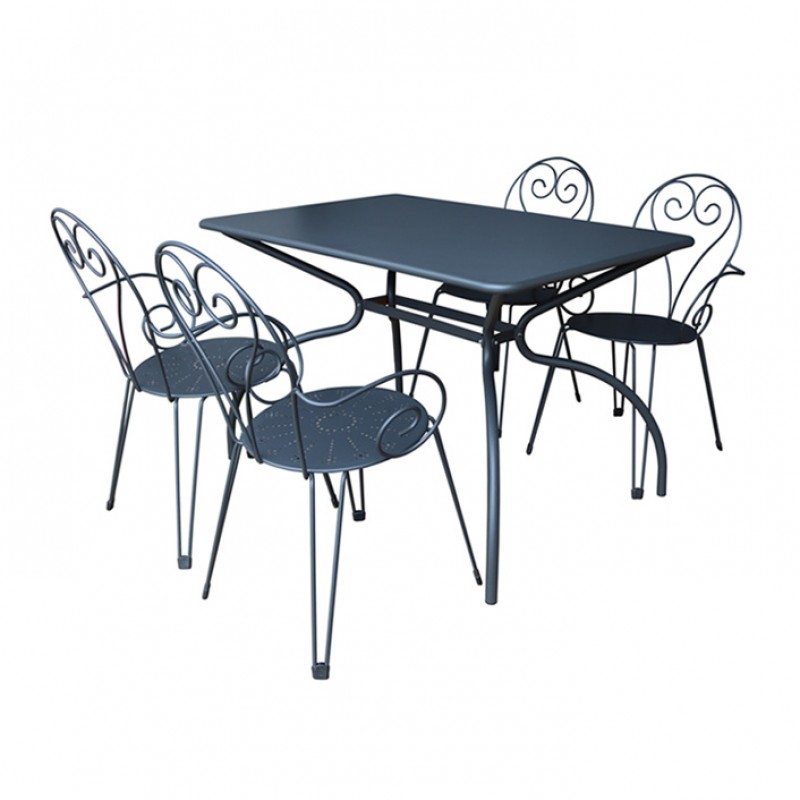  ΣΕΤ ΤΡΑΠΕΖΑΡΙΑ ΚΗΠΟΥ ΜΕΤΑΛΛΙΚΗ LOUISA 5399 G + DAHLIA 5406 G  Κωδικός προϊόντος: 200-70-001