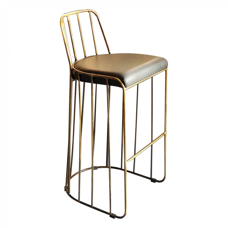 TS-326 - Μεταλλικό Σκαμπό Μπαρ 326 με τεχνόδερμα η ύφασμα. 44x55x100cm