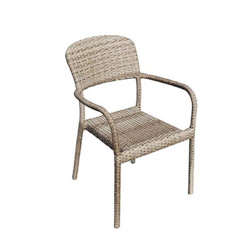 Σετ 5  τμχ Καθιστικό Κήπου αλουμινίου - wicker ( 4 τμχ LILY 5184 G+  1 τμχ 5217 G Τραπέζι Wicker 70χ70χ75 )