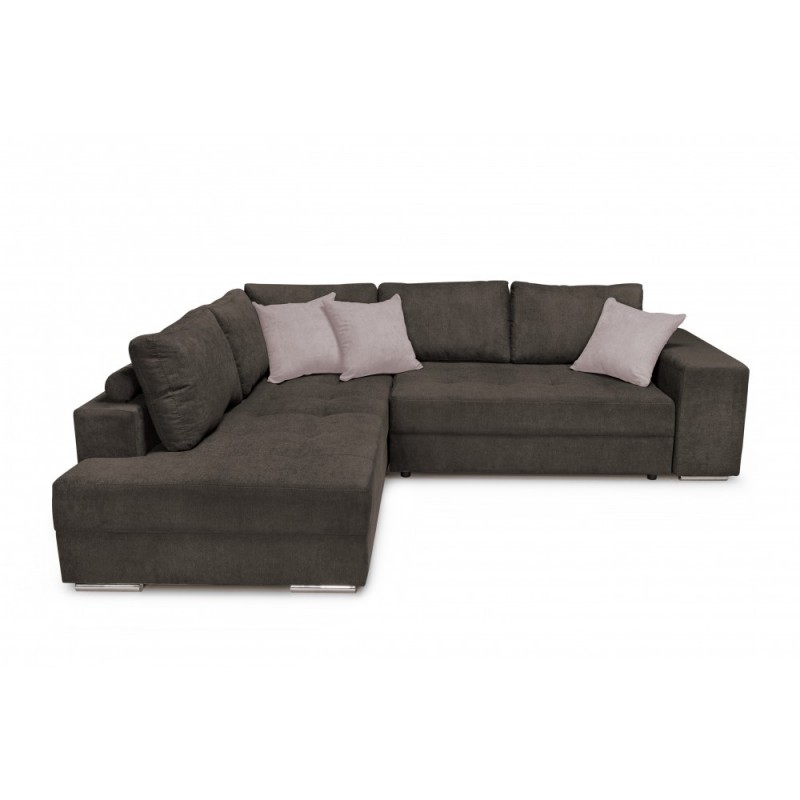 Γωνιακός καναπές με κρεβάτι. 278 cm * 218 cm Χρώμα υφάσματος : Elephant ANGEL 1048 IN