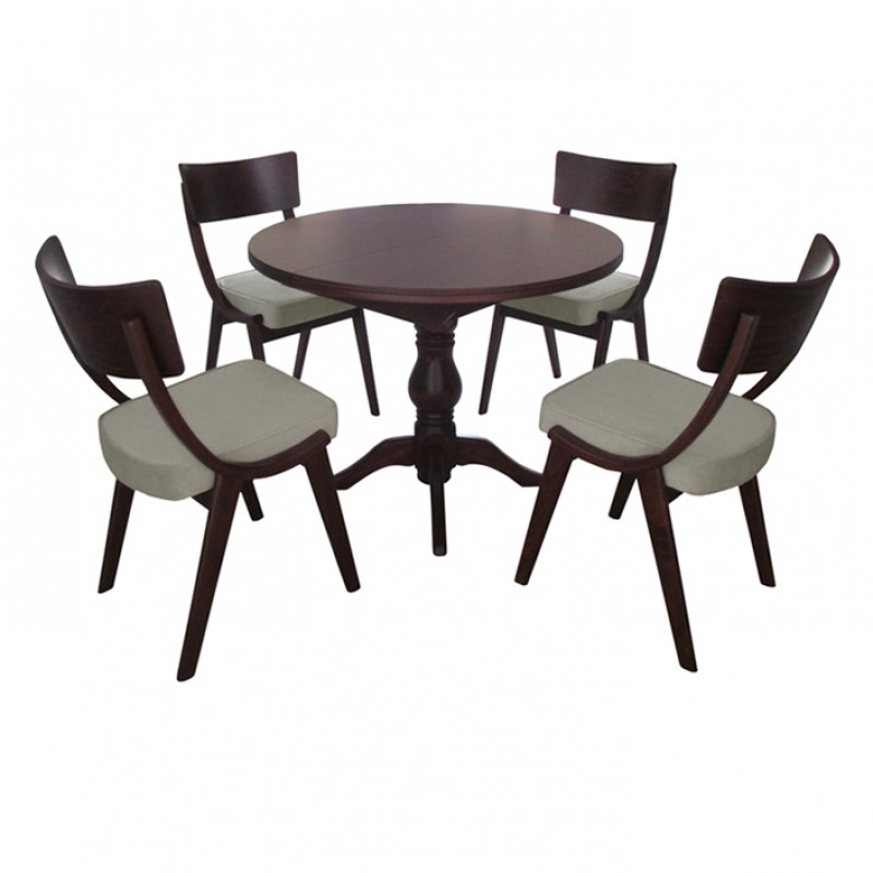 ΣΕΤ ΤΡΑΠΕΖΑΡΙΑ ΕΣΩΤΕΡΙΚΟΥ ΧΩΡΟΥ ASHLEY 1035 IN + NATALIE 1027 IN WALNUT