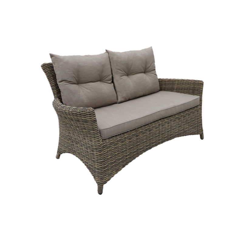 BL  ENZA  ΣΕΤ 4  ΤΜΧ - Σαλόνι αλουμινίου- Wicker + Μαξιλάρι 5 cm μπεζ