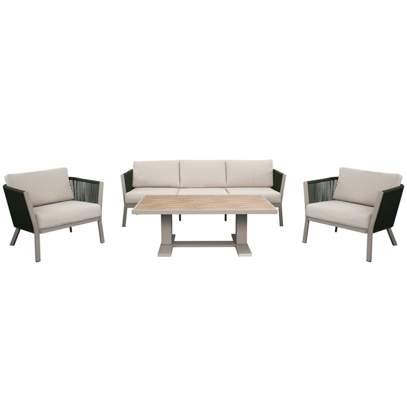 ΣΕΤ ΣΑΛΟΝΙ ΚΗΠΟΥ ΣΧΟΙΝΙ - ROPE GISELE 5494 G ΣΕΤ / 4 ΤΕΜ Διάσταση 3θέσιου καναπέ: Μ220xΠ086xΥ070cm   