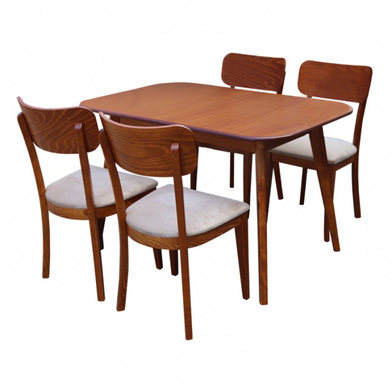 ΣΕΤ ΤΡΑΠΕΖΑΡΙΑ PAOLA 1101 IN + BRITTANY 1040 IN LIGHT WALNUT