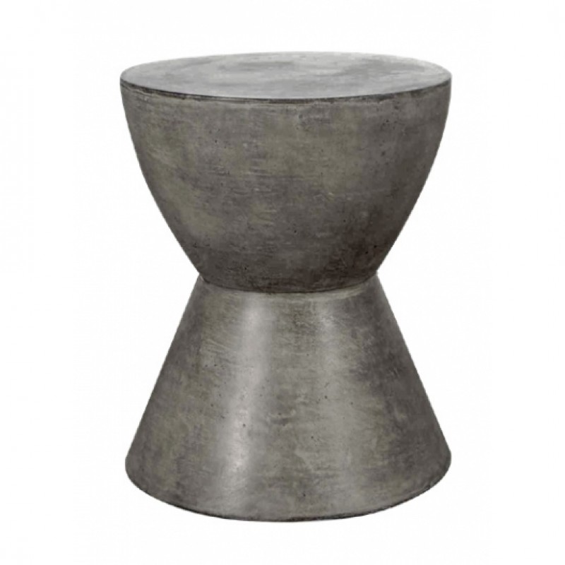 Σκαμπό  από τσιμέντο αναμεμιγμένο με γρανίτη και φυτικές ίνες σε χρώμα gray.  ALLY G 146   Ύψος: 46cm Μήκος: 38cm   Βάθος: 38cm  