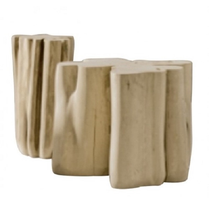 Σκαμπό ROUND ROUGH L  Κωδικός: SEK 110  μασίφ ξύλο teak σε φυσικό χρώμα.  Μήκος: 55cm Ύψος: 45cm