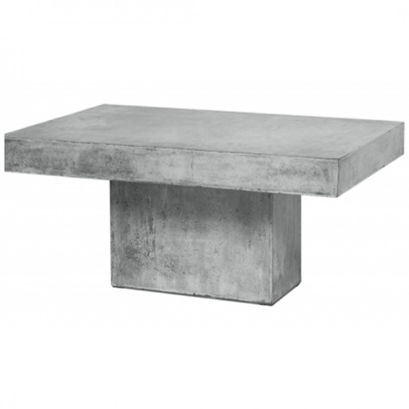 Τραπέζι σαλονιού με ένα κεντρικό πόδι σε χρώμα gray κατασκευασμένο από τσιμέντο και γρανίτη  - LISTA  008