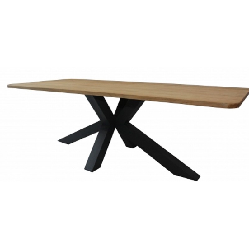 Τραπέζι φαγητού ELMO 2,40 m  Κωδικός: INI 126    βάση από αλουμίνιο σε χρώμα black και επιφάνεια από ξύλο Teak    Ύψος: 90cm (2ft 11in) Μήκος: 78cm (2ft 6in) Πλάτος: 79cm (2ft 7in)