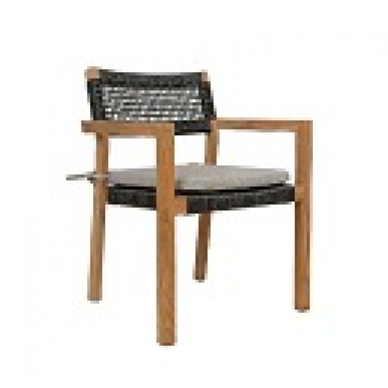SOMMERSET AC  Πολυθρόνα με συνθετικό rattan και ξυλο Teak  Ύψος: 81cm  Μήκος: 60cm Βάθος: 58cm 