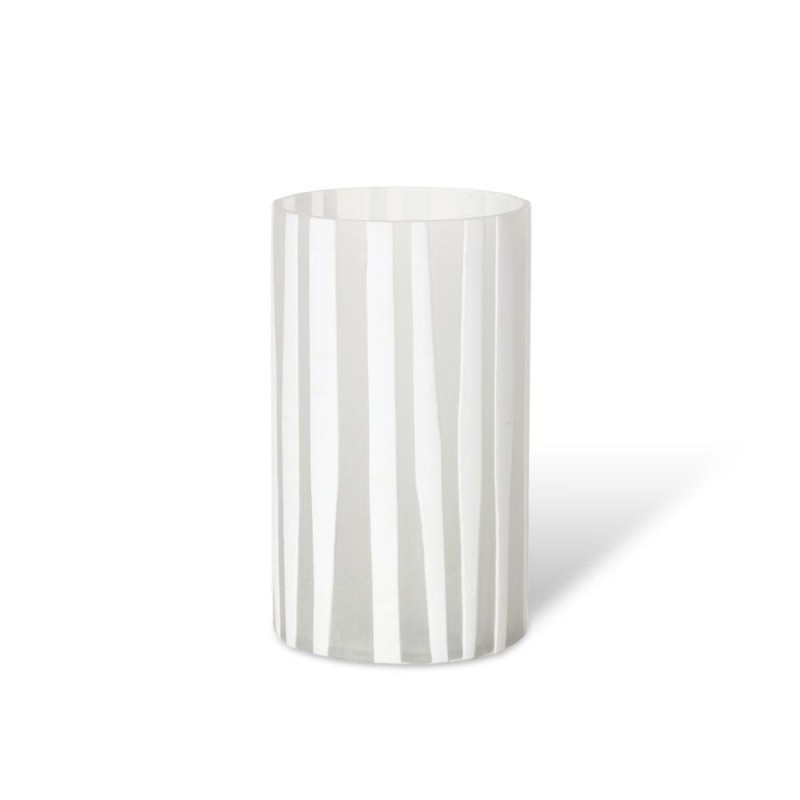 ΒΑΖΟ ΛΕΥΚΟ ΔΙΑΦΑΝΕΣ ΡΙΓΕ ΜΕΓΑΛΟ 3147004 ΔΙΑΣΤΑΣΕΙΣ 17cm x 17cm x 30cm