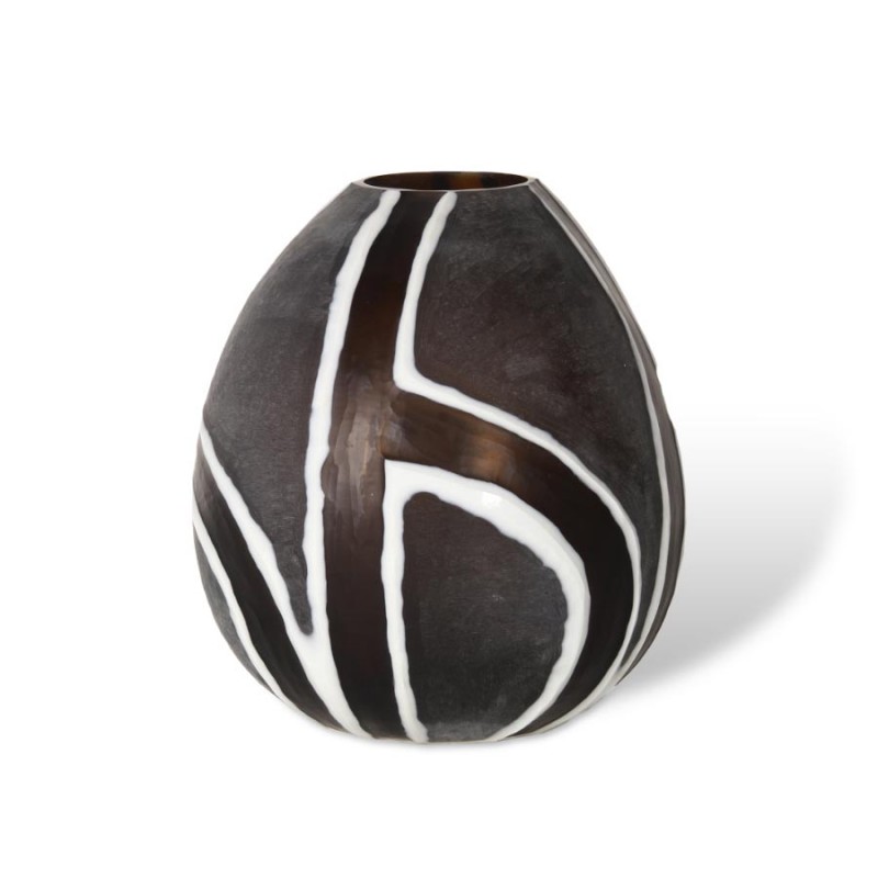 ΒΑΖΟ ΓΚΡΙ ΜΑΥΡΟ ΜΕΓΑΛΟ 3147010 ΔΙΑΣΤΑΣΕΙΣ 36cm x 36cm x 38cm