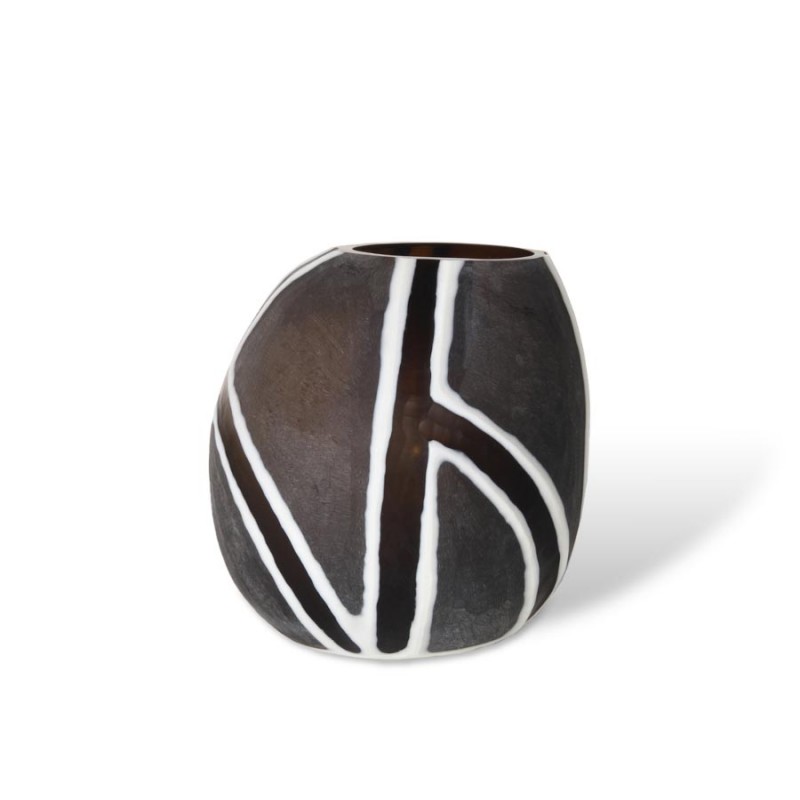 ΒΑΖΟ ΓΚΡΙ ΜΑΥΡΟ ΜΙΚΡΟ 3147011 ΔΙΑΣΤΑΣΕΙΣ 27cm x 27cm x 27cm