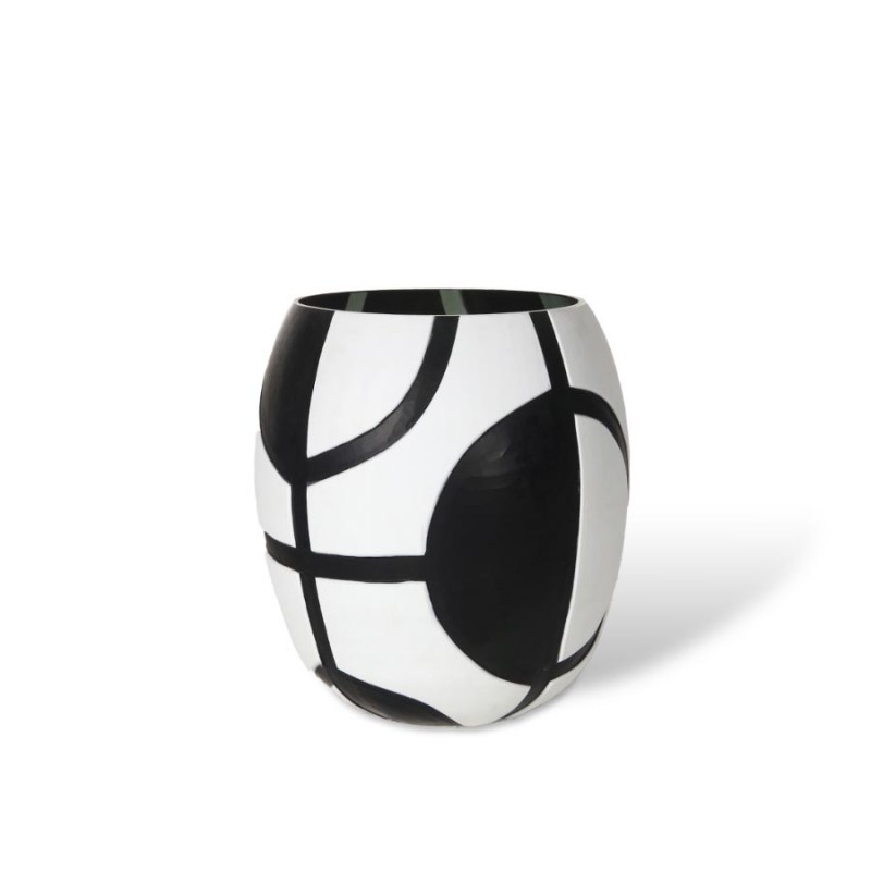 ΒΑΖΟ ΑΣΠΡΟΜΑΥΡΟ ΜΙΚΡΟ 3147014 ΔΙΑΣΤΑΣΕΙΣ 27cm x 27cm x 30cm