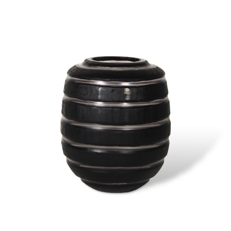 ΒΑΖΟ ΜΑΥΡΟ ΓΚΡΙ ΜΕΓΑΛΟ 3147017 ΔΙΑΣΤΑΣΕΙΣ 28cm x 28cm x 33cm